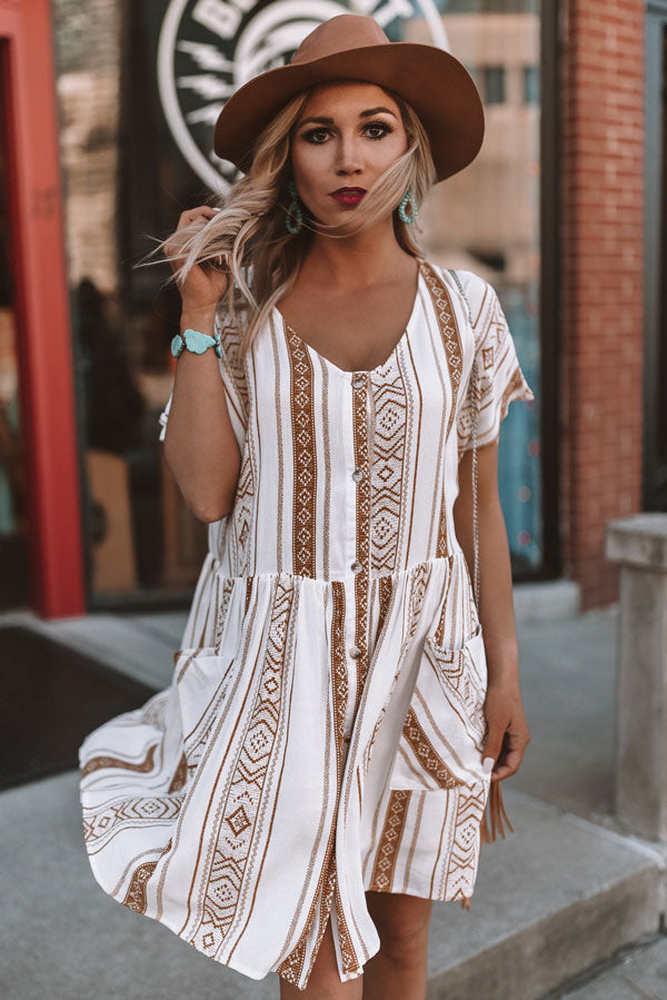 Chic In Santa Cruz Shift Dress in Mustard Image - 4