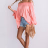 Mojitos In Mykonos Off Shoulder Top In Coral Image - 1