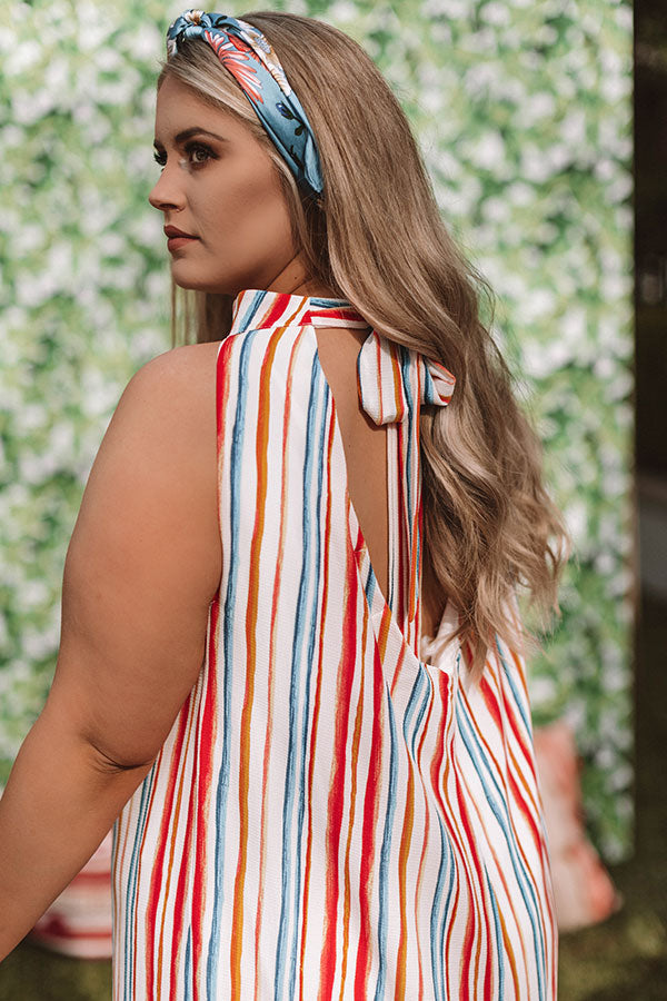 Maui Views Stripe Maxi Dress Curves Image - 4