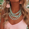 Beach Retreat Layered Necklace In Mint Image - 1