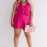 Off Broadway Ruffle Romper In Hot Pink  Curves Image - 1