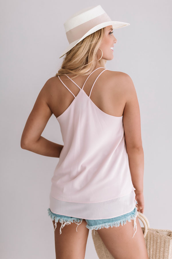 Sunkissed Shoulders Shift Tank In Latte Image - 4
