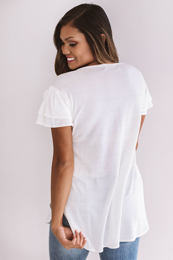 Seas The Day Embroidered Babydoll Top Image - 4