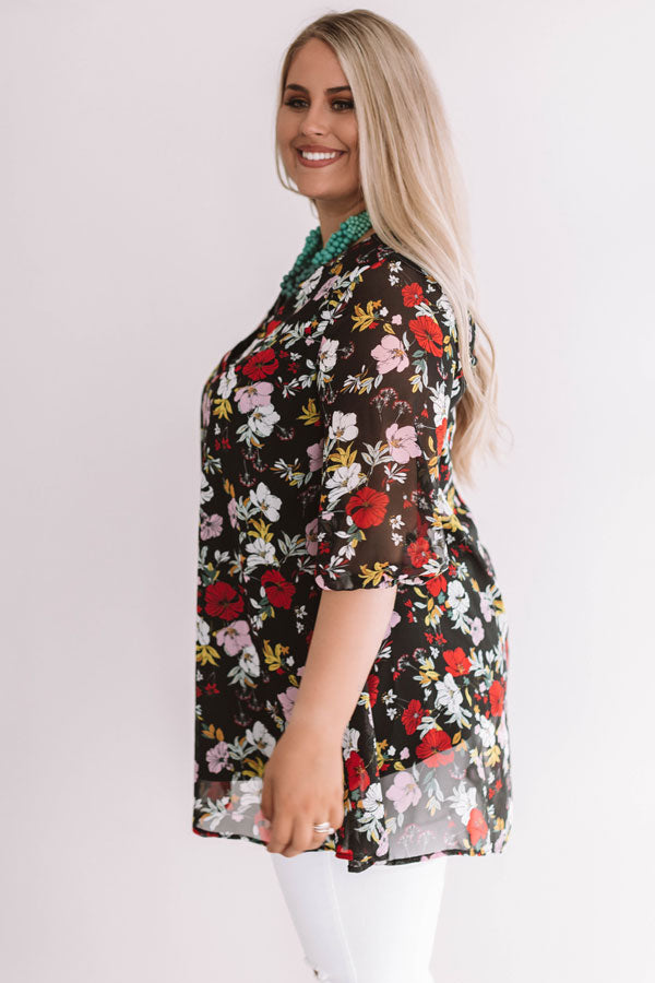 Botanical Beauty Tunic Dress Curves Image - 3