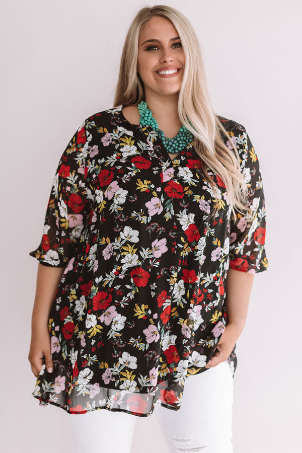 Botanical Beauty Tunic Dress Curves Image - 2