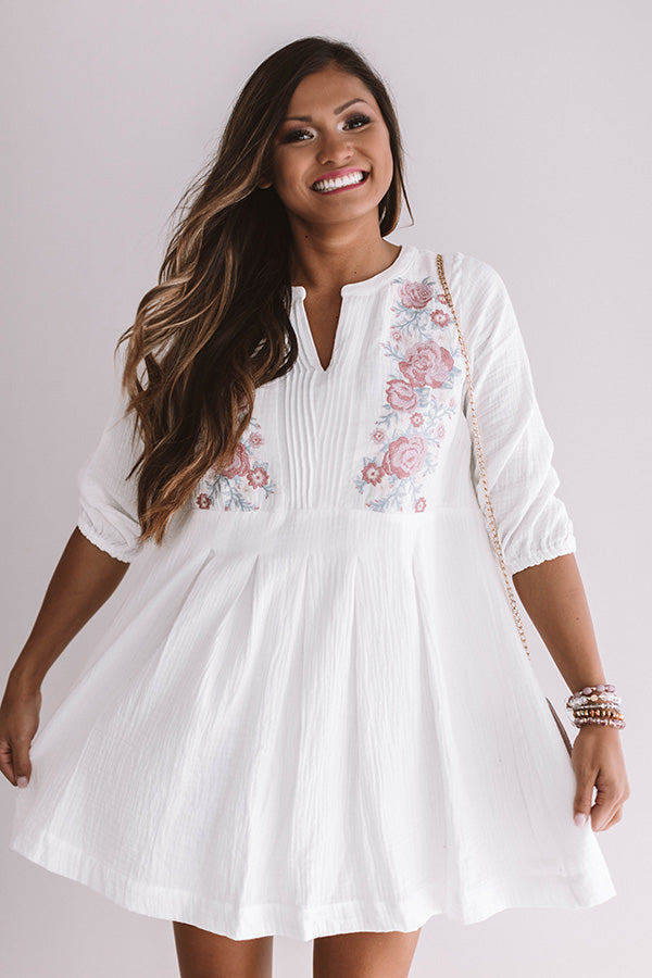 Beachside In Bali Embroidered Dress Image - 1