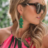 Color Me Lovely Tassel Earrings In Green Image - 1