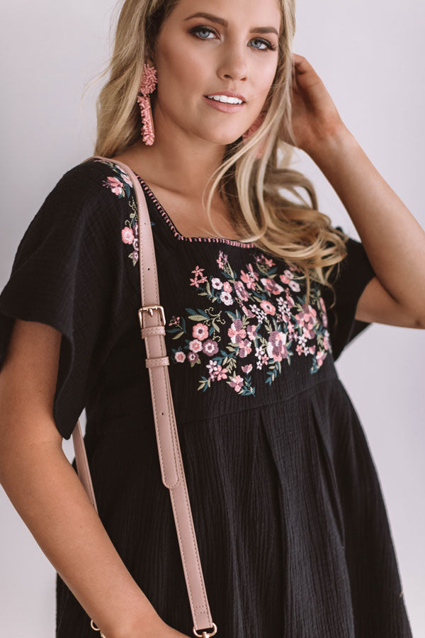 Pina Coladas By The Pool Embroidered Dress Image - 3