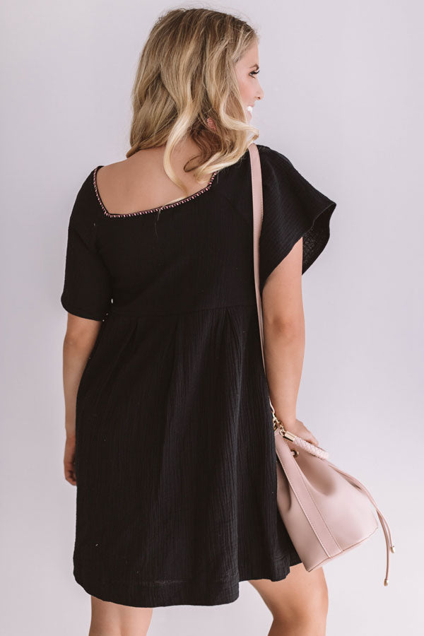 Pina Coladas By The Pool Embroidered Dress Image - 5