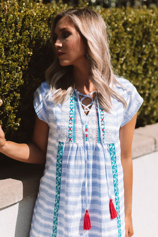 San Francisco Sun Embroidered Dress Image - 5