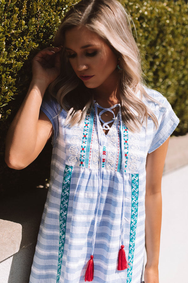 San Francisco Sun Embroidered Dress Image - 3