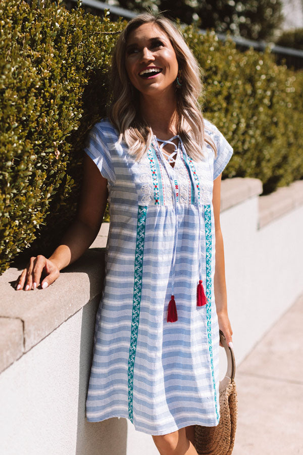 San Francisco Sun Embroidered Dress Image - 2