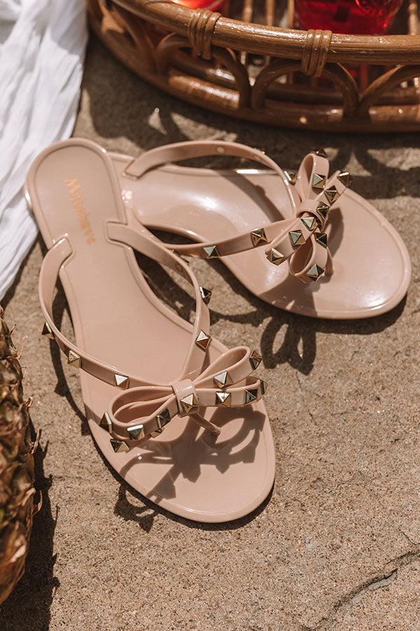 The Cecily Jelly Sandal In Iced Latte Image - 1