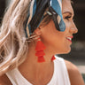 Color Me Lovely Tassel Earrings In Orange Image - 1