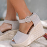 The Magnolia Espadrille Wedge In Grey Image - 1