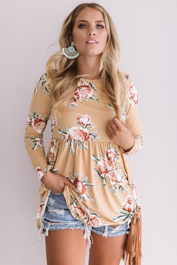 Whimsical Wildflowers Shift Top In Primrose Yellow Image - 2