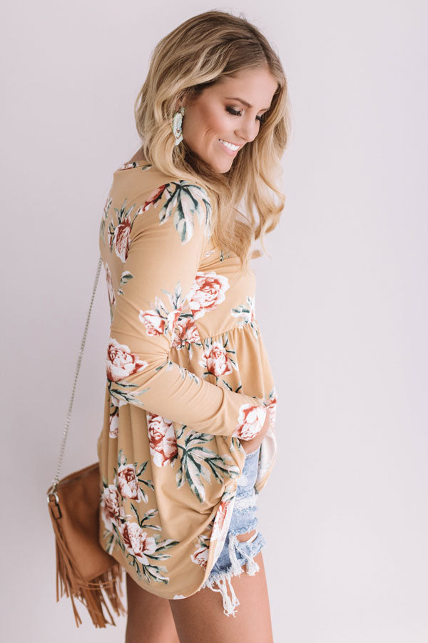 Whimsical Wildflowers Shift Top In Primrose Yellow Image - 3