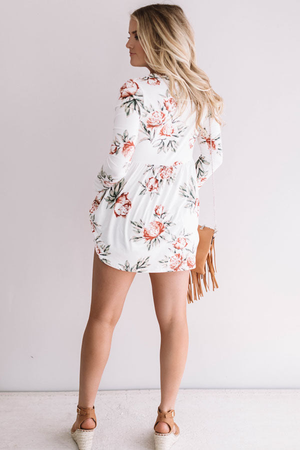 Whimsical Wildflowers Shift Top In White Image - 5