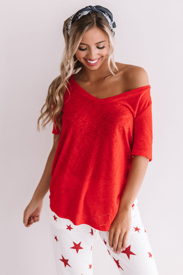 On Turks Time Boyfriend Tee In Red Image - 1