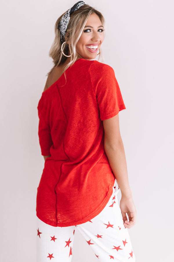 On Turks Time Boyfriend Tee In Red Image - 4