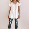 Weekend Wonders Babydoll Top in Ivory Image - 1