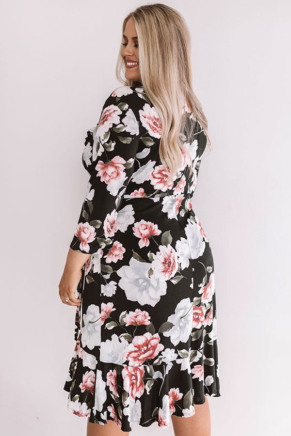 Grand Debut Faux Wrap Floral Dress Curves Image - 5
