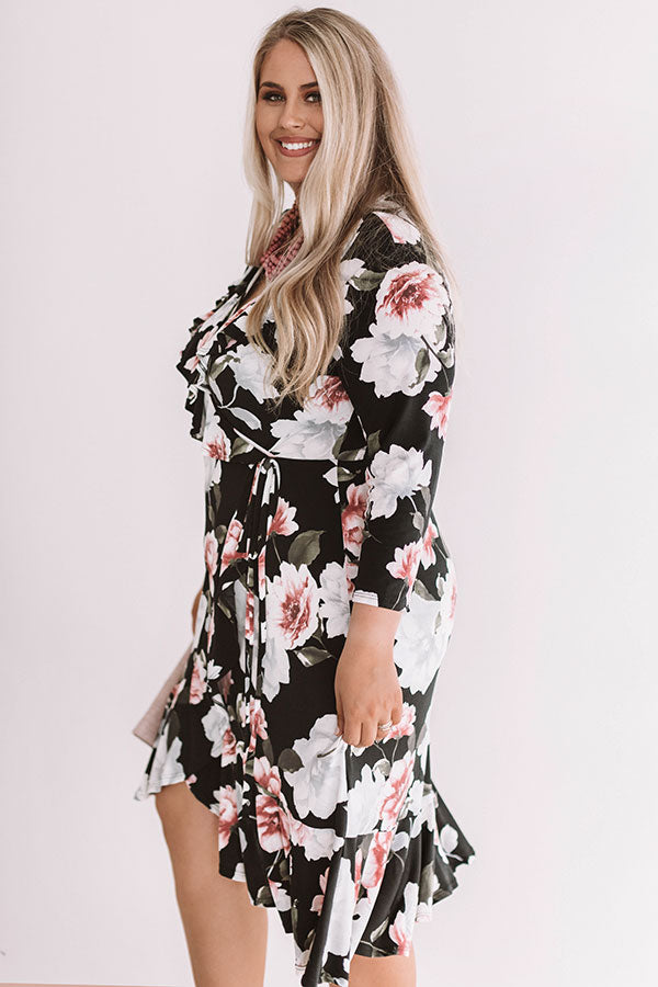 Grand Debut Faux Wrap Floral Dress Curves Image - 3