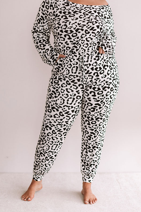 Simply Adored Leopard Joggers  Curves Image - 1