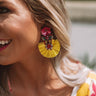 Bali Nights Beaded Earrings In Yellow Image - 1