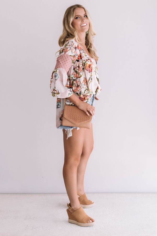 Zen Garden Shift Top In Blush Image - 4