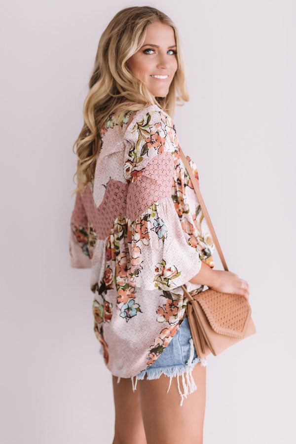 Zen Garden Shift Top In Blush Image - 3