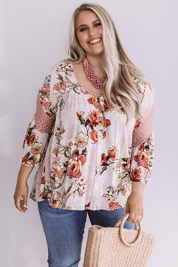 Zen Garden Shift Top In Blush  Curves Image - 1