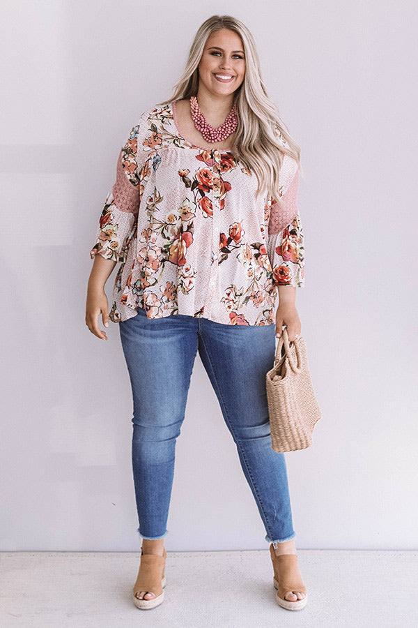 Zen Garden Shift Top In Blush  Curves Image - 2