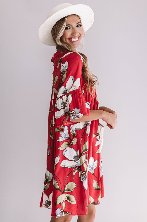 Brunching In Bali Shift Dress In Rose Image - 4