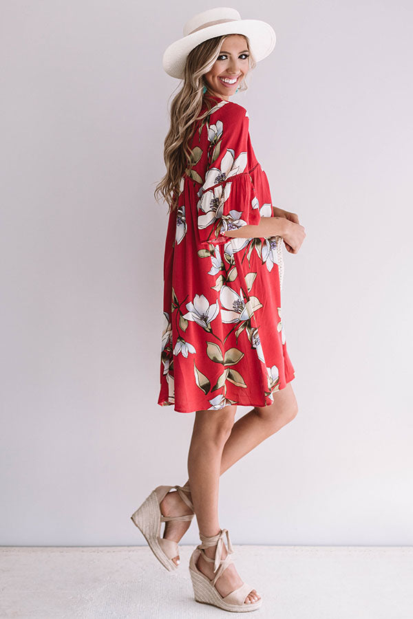 Brunching In Bali Shift Dress In Rose Image - 3