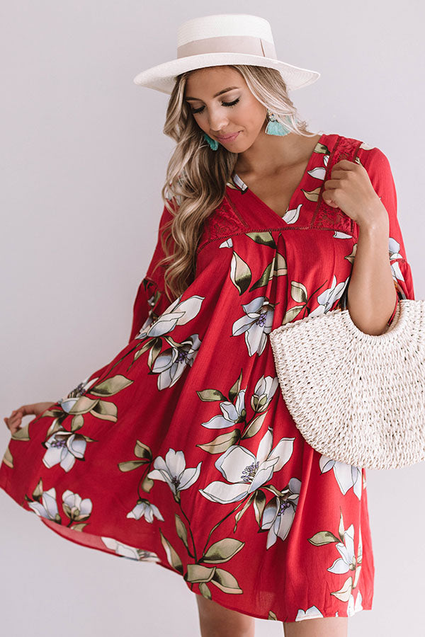 Brunching In Bali Shift Dress In Rose Image - 2