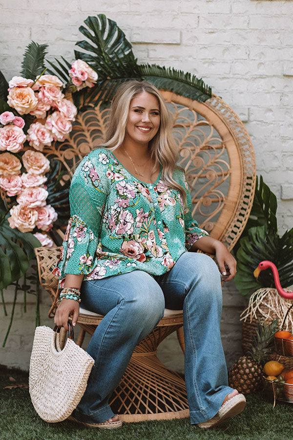 Zen Garden Shift Top In Emerald  Curves Image - 1