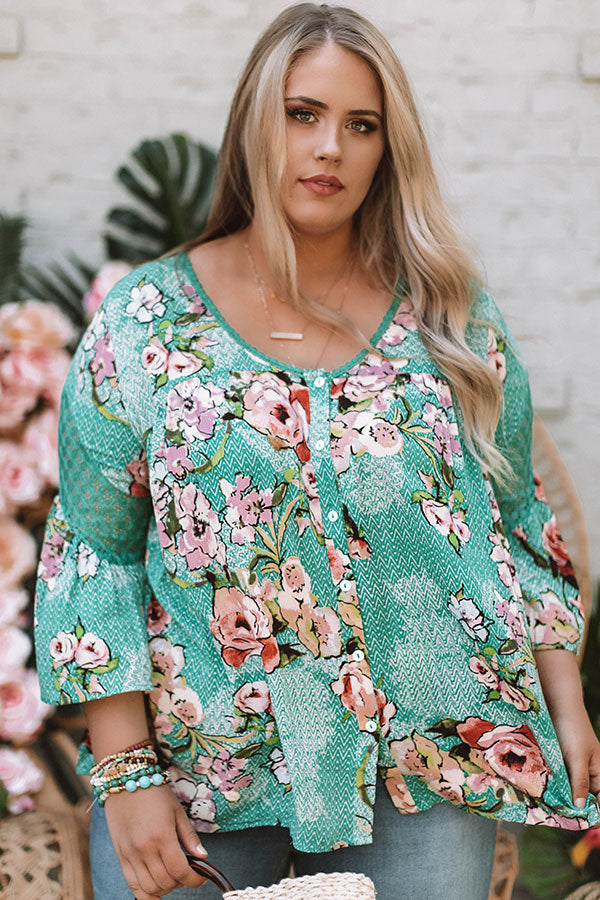 Zen Garden Shift Top In Emerald  Curves Image - 4