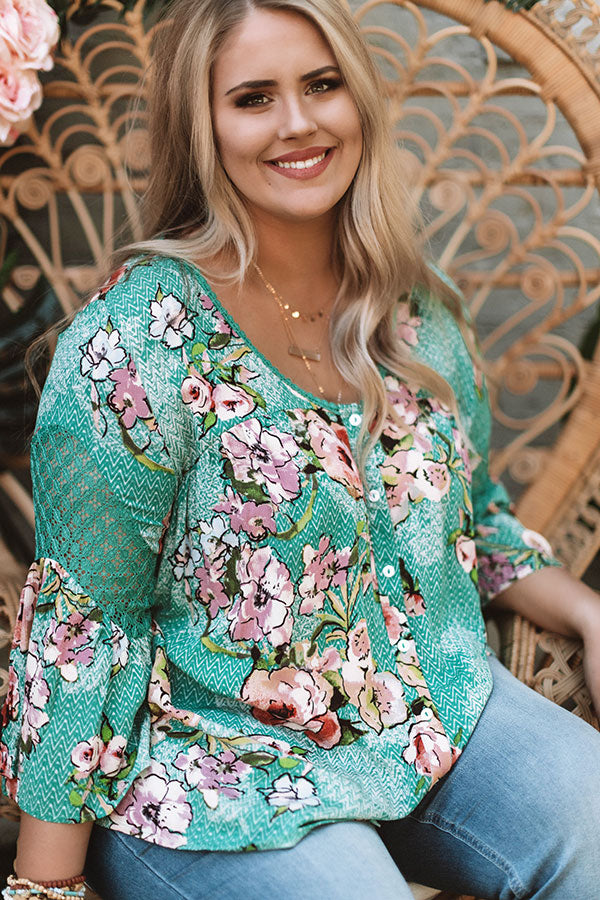 Zen Garden Shift Top In Emerald  Curves Image - 2