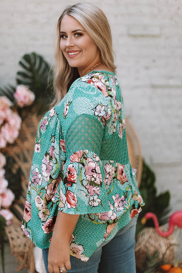 Zen Garden Shift Top In Emerald  Curves Image - 5