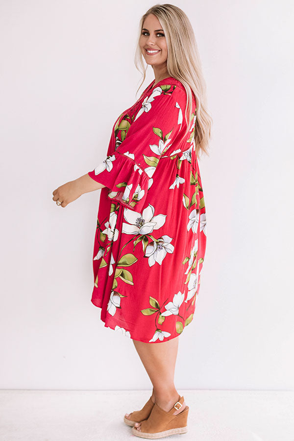 Brunching In Bali Shift Dress In Rose Curves Image - 4