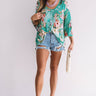 Zen Garden Shift Top In Emerald Image - 1