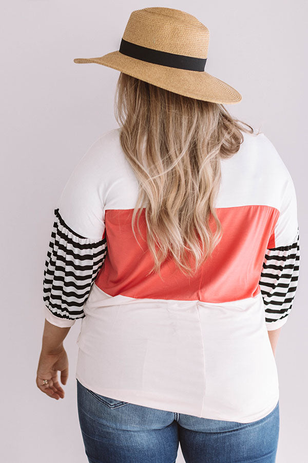Perfectly Happy Color Block Shift Top Curves Image - 1