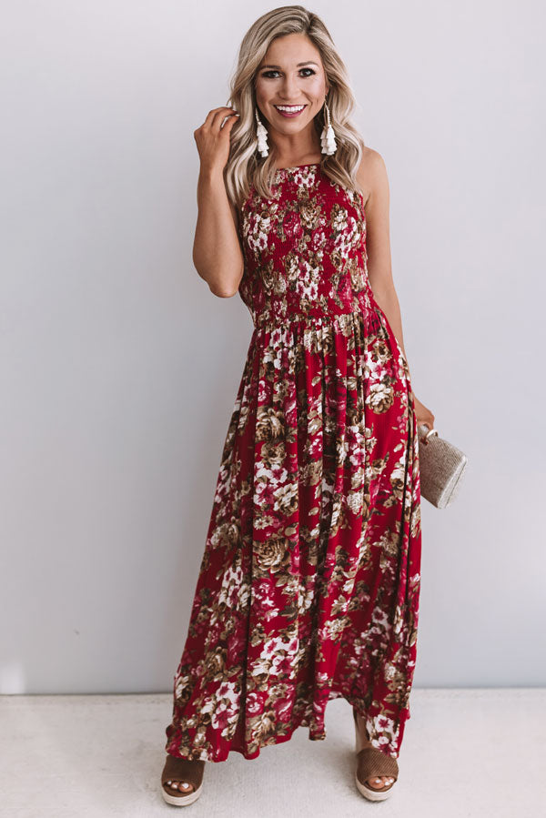 Counting Roses Smocked Maxi Dress • Impressions Online Boutique