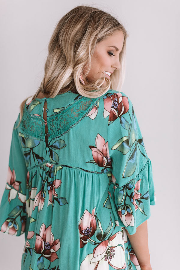 Brunching In Bali Shift Dress In Jade Image - 5