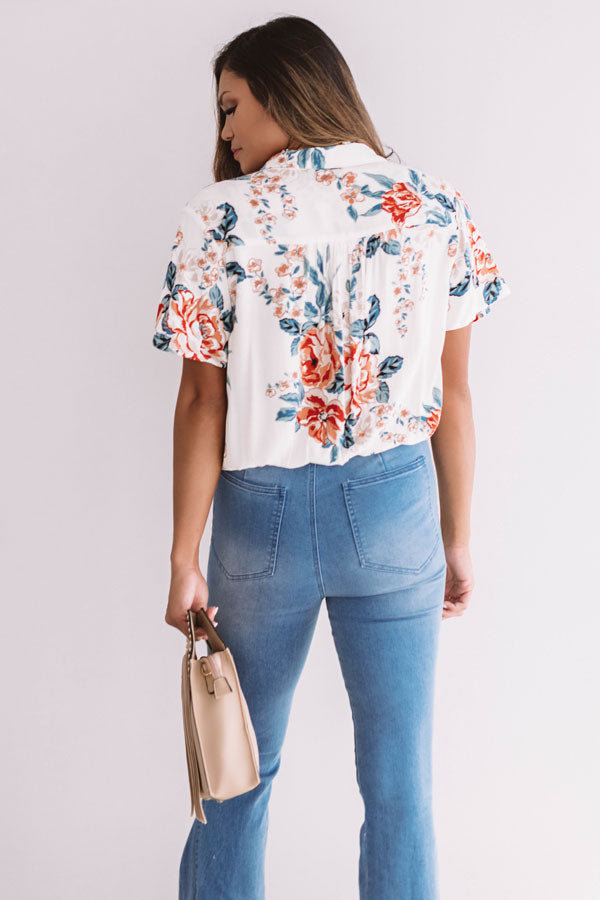 Riviera Romance Floral Top Image - 5