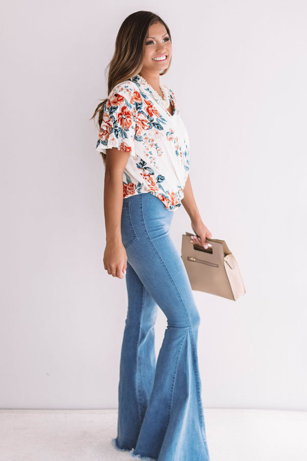 Riviera Romance Floral Top Image - 4