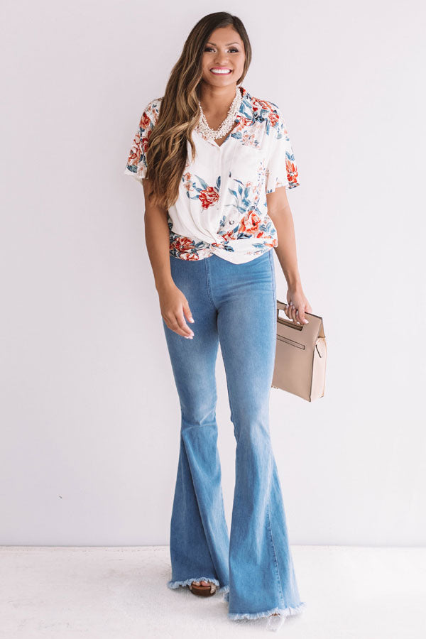 Riviera Romance Floral Top Image - 1