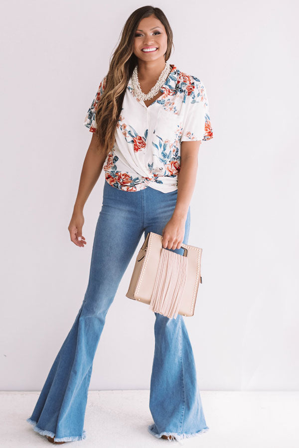 Riviera Romance Floral Top Image - 2