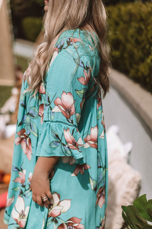 Brunching In Bali Shift Dress In Jade Curves Image - 3